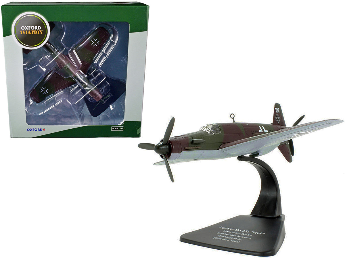 Dornier Do 335 "Pfeil" Fighter Plane "Udva Hazy Centre Smithsonian Museum Washington DC" (Captured 1945) "Oxford Aviation" Series 1/72 Diecast Model Airplane by Oxford Diecast by Oxford Diecast