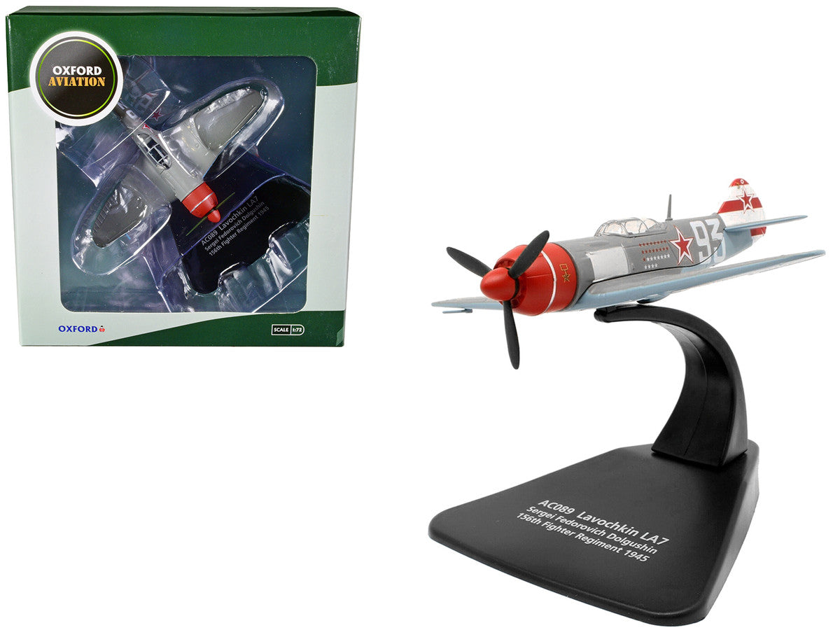 Lavochkin LA7 Fighter Plane Sergei Federovich Dolgushin 156th Fighter Regiment (1945) "Oxford Aviation" Series 1/72 Diecast Model Airplane by Oxford Diecast by Oxford Diecast