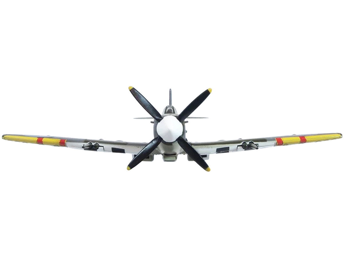 Supermarine Spitfire Mk IXE Fighter Aircraft "21-T 443 Squadron 127 Wing Belgium" (1945) Royal Canadian Air Force "Oxford Aviation" Series 1/72 Diecast Model Airplane by Oxford Diecast by Oxford Diecast