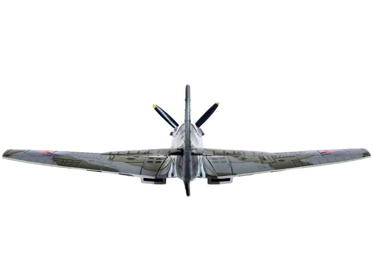 Supermarine Spitfire Mk IXE Fighter Aircraft "21-T 443 Squadron 127 Wing Belgium" (1945) Royal Canadian Air Force "Oxford Aviation" Series 1/72 Diecast Model Airplane by Oxford Diecast by Oxford Diecast