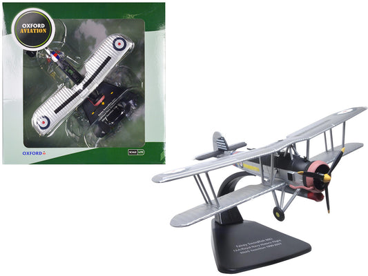 Fairey Swordfish Mk I Bomber Aircraft "FAA Historic Flight RNAS Yeovilton" Royal Navy "Oxford Aviation" Series 1/72 Diecast Model Airplane by Oxford Diecast by Oxford Diecast