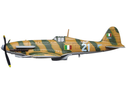 Fiat G55 Centauro Fighter Aircraft "1 Gruppo 3 Squadriglia MM.91147 Italy" (1944) Italian Air Force "Oxford Aviation" Series 1/72 Diecast Model Airplane by Oxford Diecast by Oxford Diecast