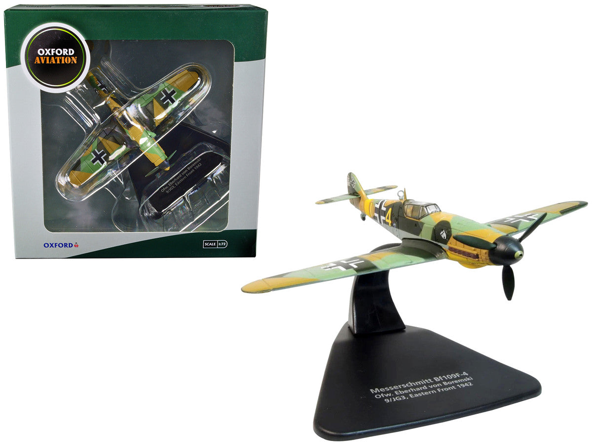 Messerschmitt Bf 109F-4 Fighter Plane "Ofw. Eberhard von Boremski 9/JG3 Eastern Front" (1942) "Oxford Aviation" Series 1/72 Diecast Model Airplane by Oxford Diecast by Oxford Diecast
