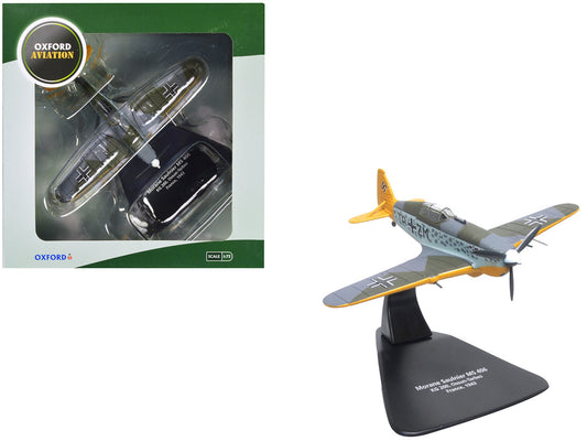 Morane-Saulnier M.S.406 Fighter Aircraft "KG200 Ossun-Tarbes France" (1943) German Luftwaffe "Oxford Aviation" Series 1/72 Diecast Model Airplane by Oxford Diecast by Oxford Diecast
