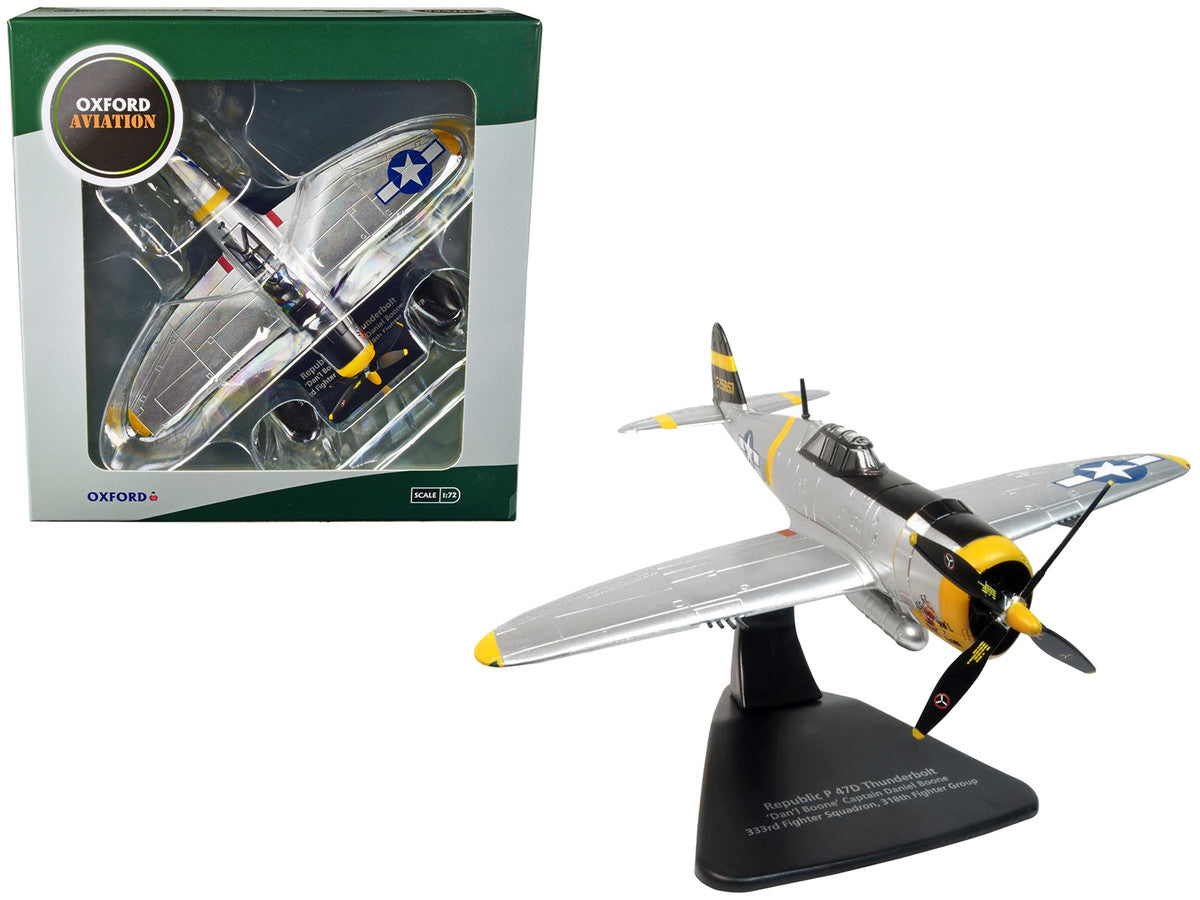Republic P-47D Thunderbolt Fighter Plane USAAF "Captain Daniel Boone 333rd Fighter Squadron 318th Fighter Group" "Oxford Aviation" Series 1/72 Diecast Model Airplane by Oxford Diecast by Oxford Diecast