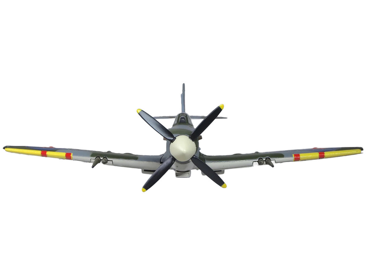 Supermarine Spitfire LF MK IXe Fighter Aircraft "TE565 10th (Czech) Fighter Squadron RAF Manston" Royal Air Force 1/72 Diecast Model Airplane by Oxford Diecast by Oxford Diecast