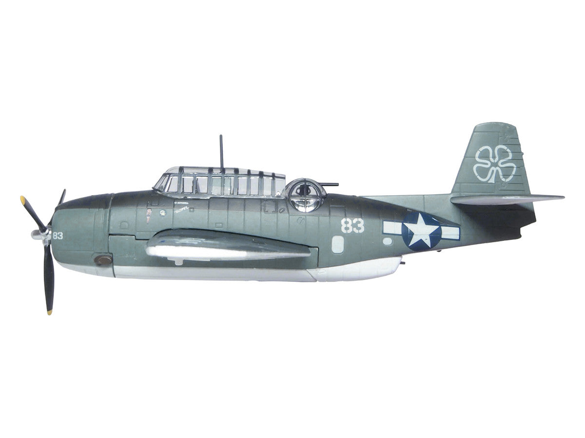 Grumman Avenger TBM-1C Aircraft "White 83 Blopsy VC-76 Petrof Bay" (1945) United States Navy "Oxford Aviation" 1/72 Diecast Model Airplane by Oxford Diecast by Oxford Diecast