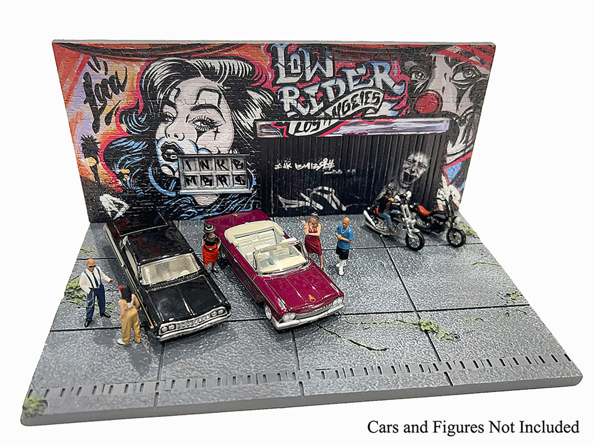"American Diorama X INK BMBRS - LA Lowrider" Street Art Diorama for 1/64 Scale Models by American Diorama by American Diorama