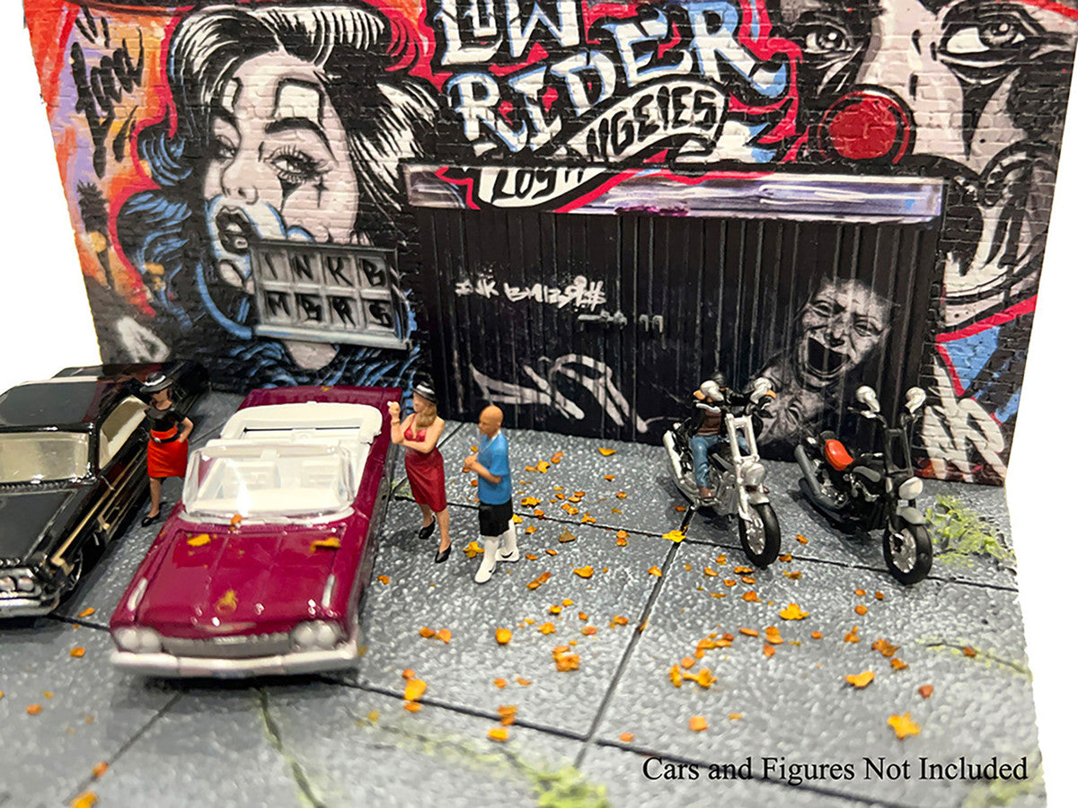 "American Diorama X INK BMBRS - LA Lowrider" Street Art Diorama for 1/64 Scale Models by American Diorama by American Diorama