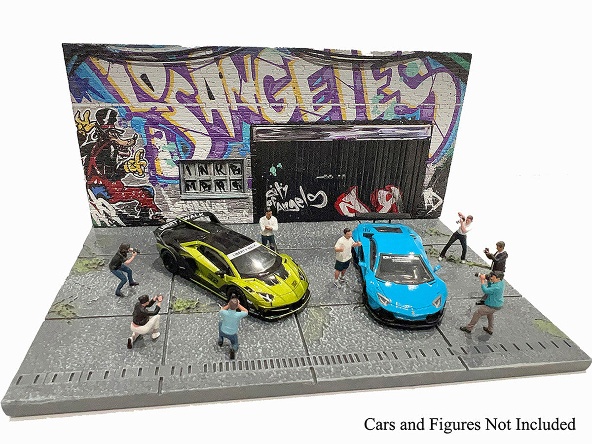 "American Diorama X INK BMBRS - LA Graffiti" Street Art Diorama for 1/64 Scale Models by American Diorama by American Diorama