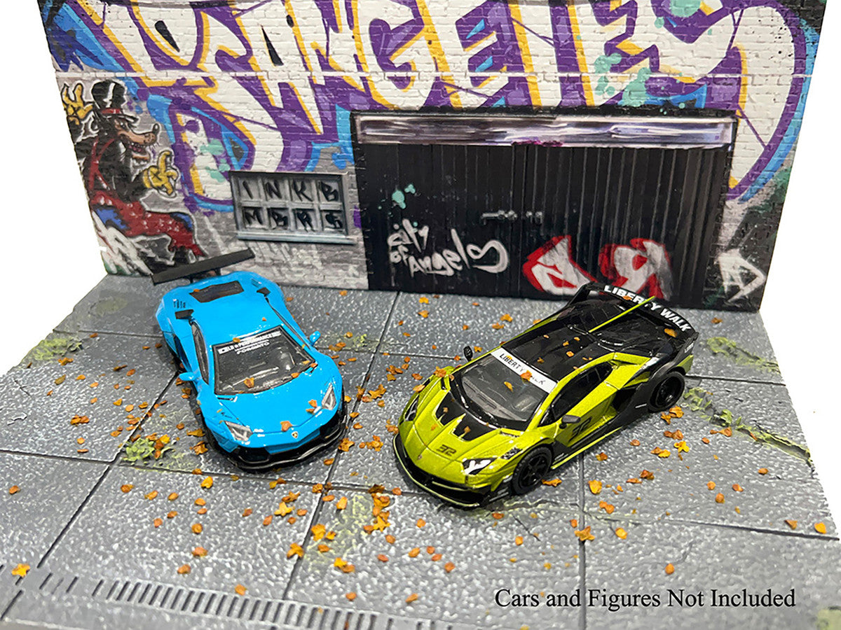 "American Diorama X INK BMBRS - LA Graffiti" Street Art Diorama for 1/64 Scale Models by American Diorama by American Diorama