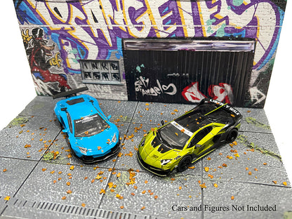 "American Diorama X INK BMBRS - LA Graffiti" Street Art Diorama for 1/64 Scale Models by American Diorama by American Diorama
