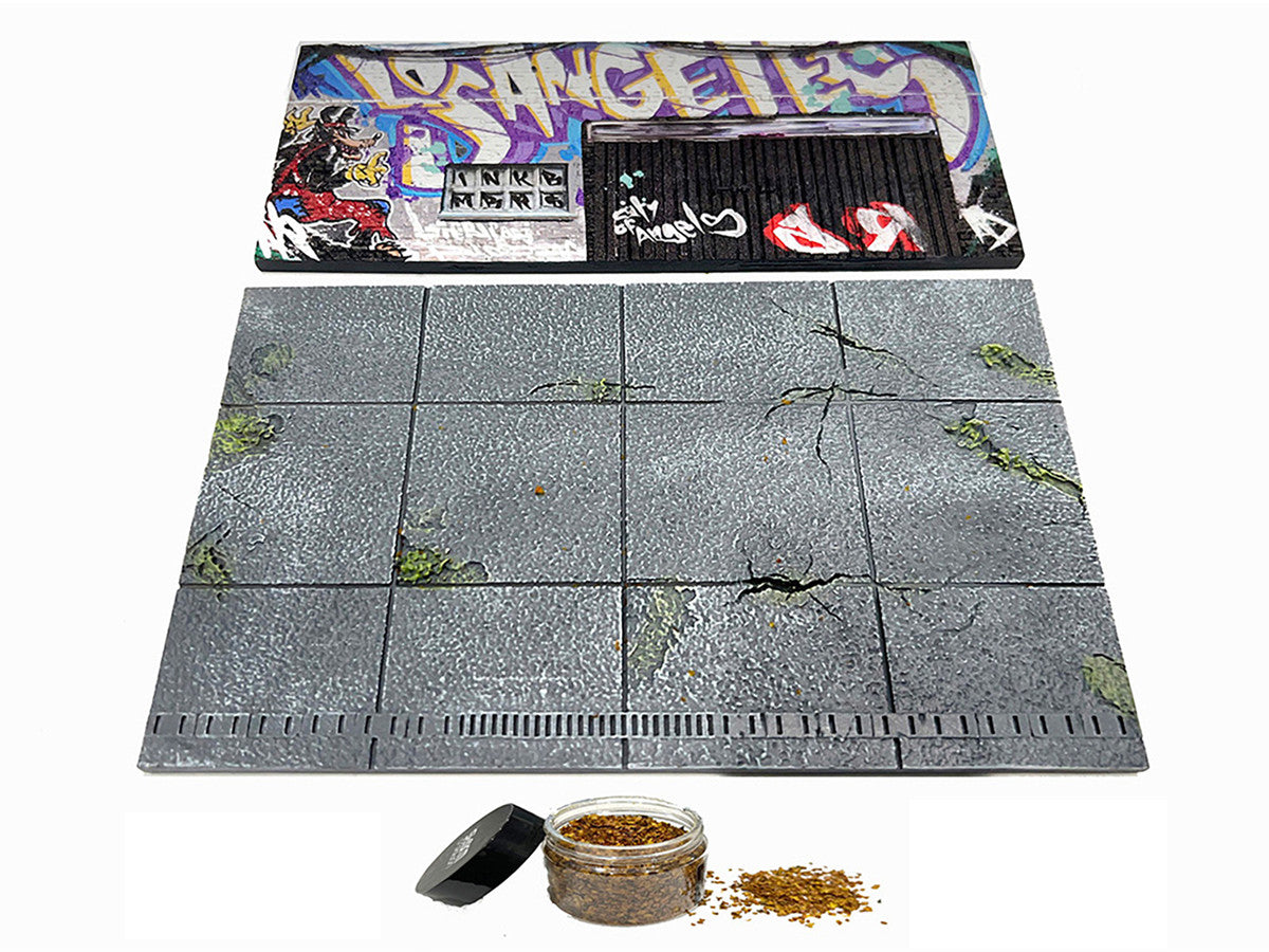"American Diorama X INK BMBRS - LA Graffiti" Street Art Diorama for 1/64 Scale Models by American Diorama by American Diorama