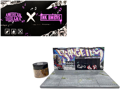"American Diorama X INK BMBRS - LA Graffiti" Street Art Diorama for 1/64 Scale Models by American Diorama by American Diorama