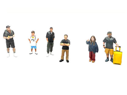 "Influencers" 6 piece Diecast Figure Set Limited Edition for 1/64 Scale Models by American Diorama by American Diorama