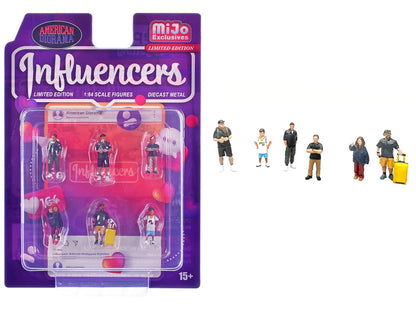 "Influencers" 6 piece Diecast Figure Set Limited Edition for 1/64 Scale Models by American Diorama by American Diorama