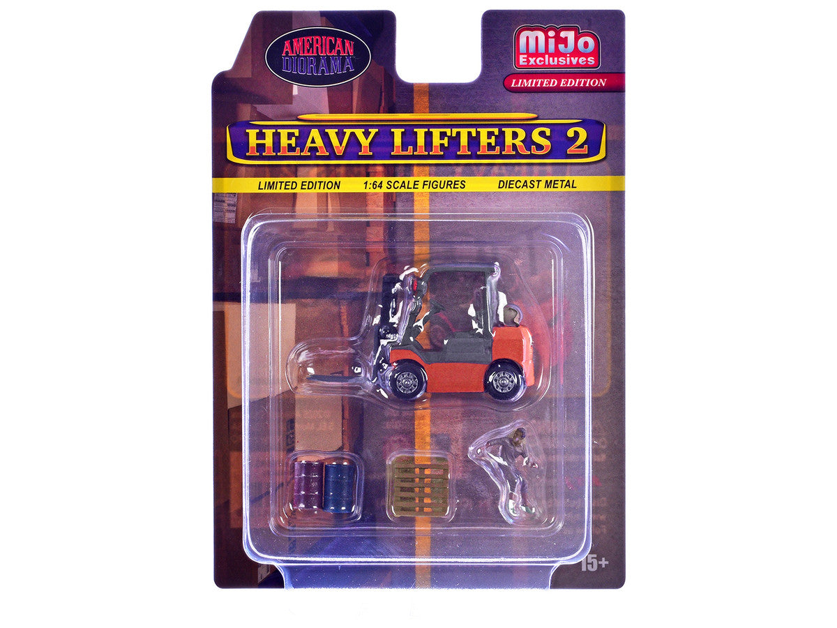 "Heavy Lifters 2" 4 piece Diecast Set Limited Edition for 1/64 Scale Models by American Diorama by American Diorama