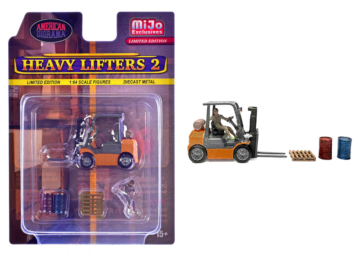 "Heavy Lifters 2" 4 piece Diecast Set Limited Edition for 1/64 Scale Models by American Diorama by American Diorama