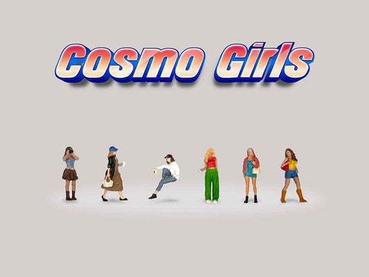 "Cosmo Girls" 6 piece Diecast Figure Set (6 Figures) Limited Edition for 1/64 Scale Models by American Diorama by American Diorama
