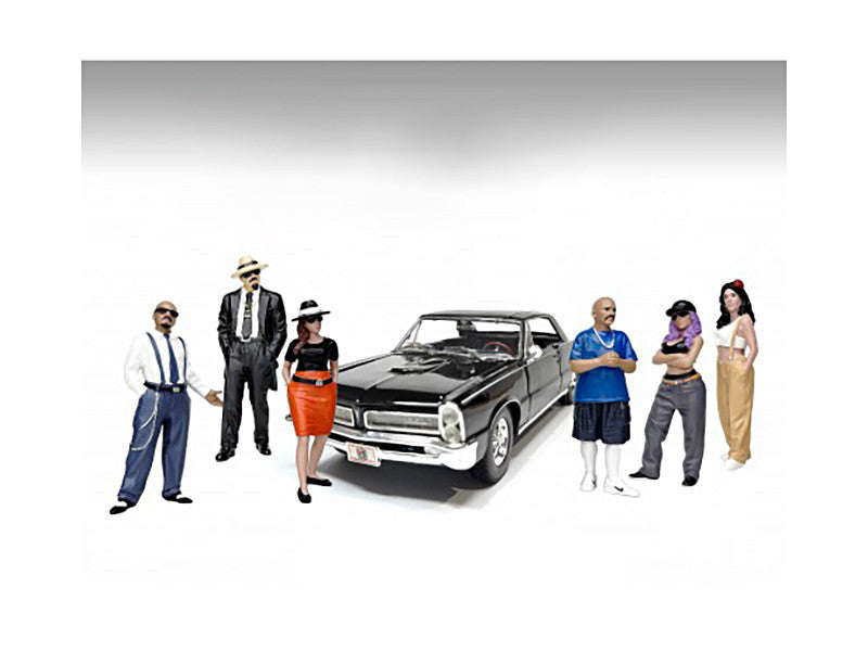 "Hanging Out 3" 6 piece Figure Set for 1/18 Scale Models by American Diorama by American Diorama