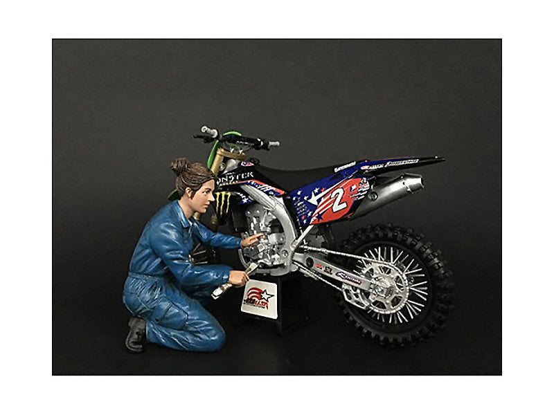 Mechanic Chole Figurine for 1/12 Scale Motorcycle Models by American Diorama by American Diorama