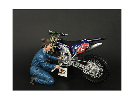 Mechanic Chole Figurine for 1/12 Scale Motorcycle Models by American Diorama by American Diorama