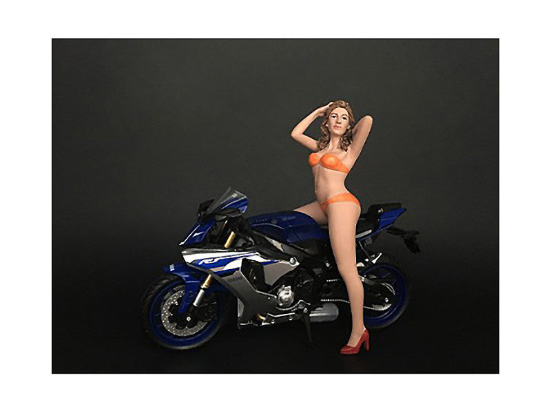 Hot Bike Model Cindy Figurine for 1/12 Scale Motorcycle Models by American Diorama by American Diorama