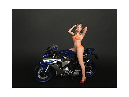 Hot Bike Model Cindy Figurine for 1/12 Scale Motorcycle Models by American Diorama by American Diorama