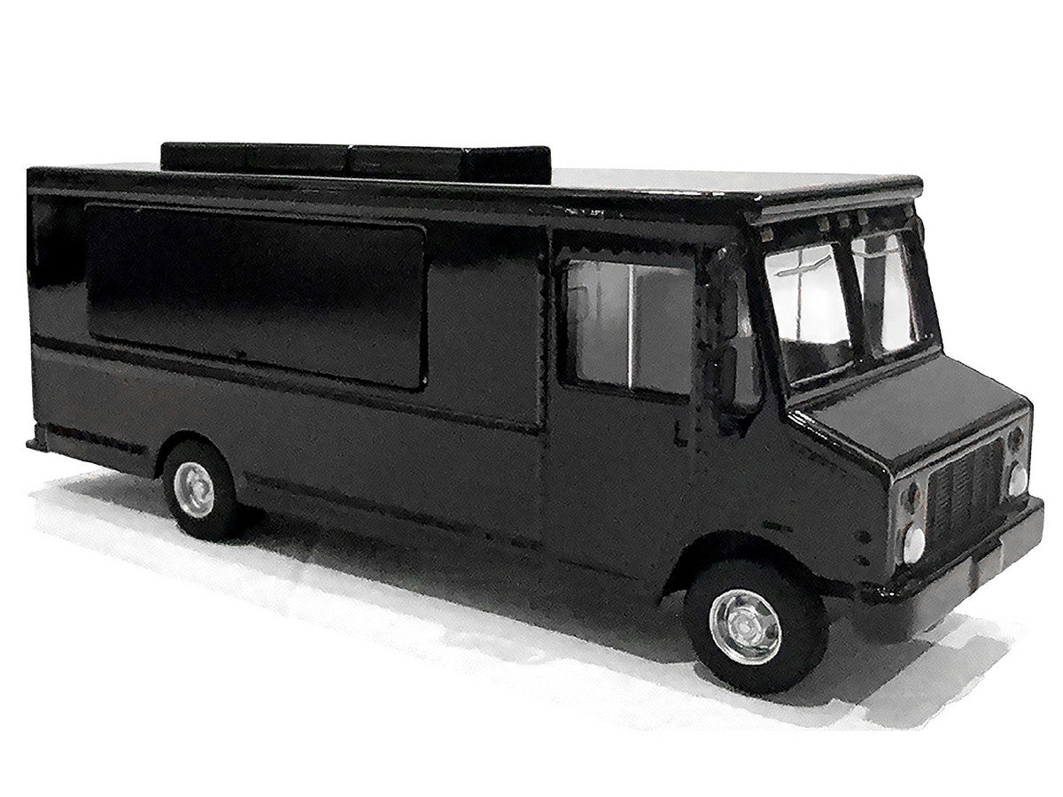 Food Truck Plain Black 1/64 Diecast Model by American Diorama by American Diorama