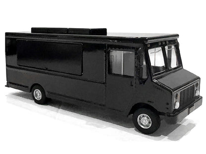 Food Truck Plain Black 1/64 Diecast Model by American Diorama by American Diorama