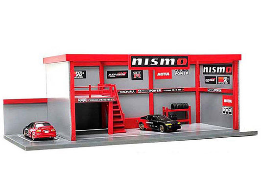 "Garage Diorama Advan" Diorama with Decals for 1/64 Scale Models by American Diorama by American Diorama