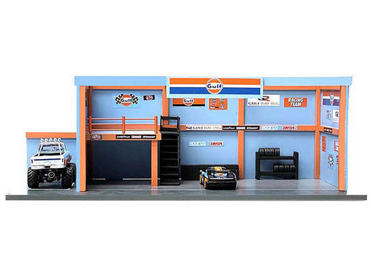 "Garage Diorama" Diorama with Decals for 1/64 Scale Models by American Diorama by American Diorama