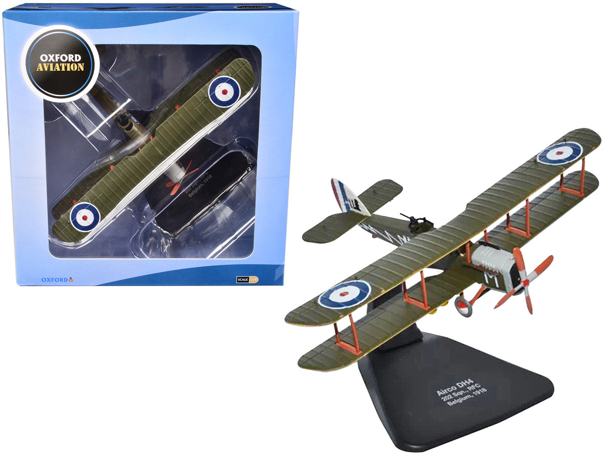 Airco DH4 Bomber Plane "202 Squadron RFC" (1918) "Oxford Aviation" Series 1/72 Diecast Model Airplane by Oxford Diecast by Oxford Diecast