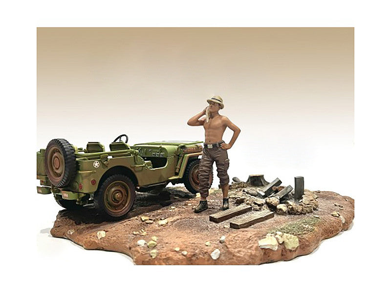 "4X4 Mechanic" Figure 1 for 1/18 Scale Models by American Diorama by American Diorama