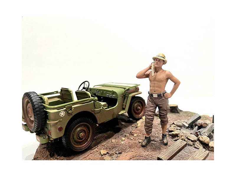 "4X4 Mechanic" Figure 1 for 1/18 Scale Models by American Diorama by American Diorama