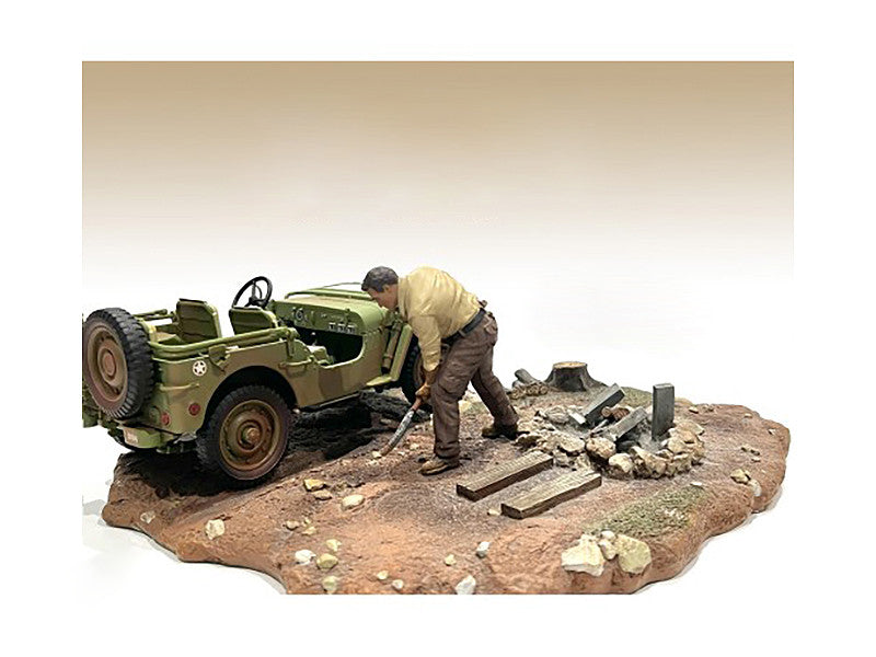"4X4 Mechanic" Figure 4 for 1/18 Scale Models by American Diorama by American Diorama