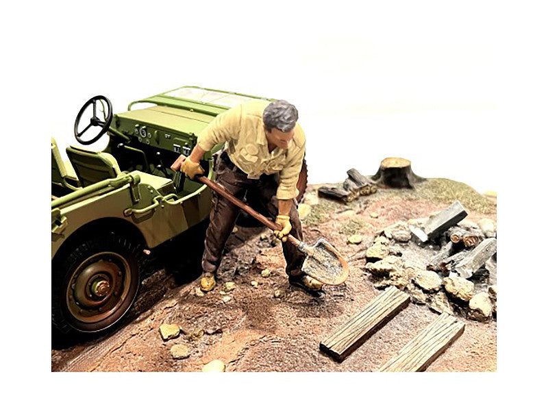"4X4 Mechanic" Figure 4 for 1/18 Scale Models by American Diorama by American Diorama