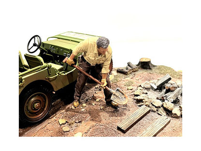 "4X4 Mechanic" Figure 4 for 1/18 Scale Models by American Diorama by American Diorama