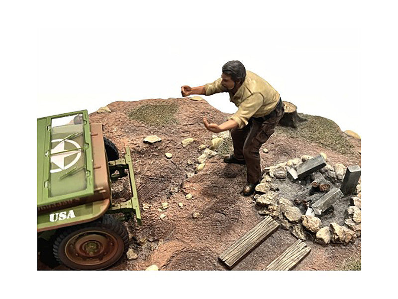 "4X4 Mechanic" Figure 6 for 1/18 Scale Models by American Diorama by American Diorama