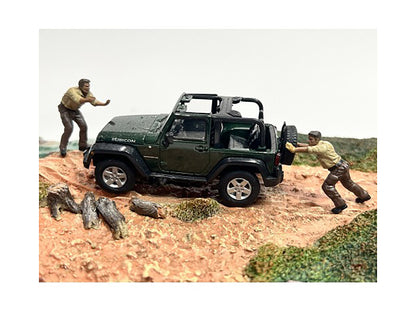 "4X4 Mechanics" 2 Piece Diecast Figure Set 3 for 1/43 Scale Models by American Diorama by American Diorama
