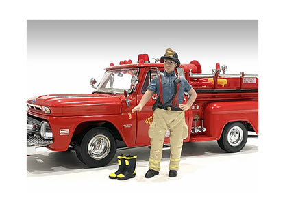 "Firefighters" Getting Ready Figure with Boots Accessory for 1/18 Scale Models by American Diorama by American Diorama