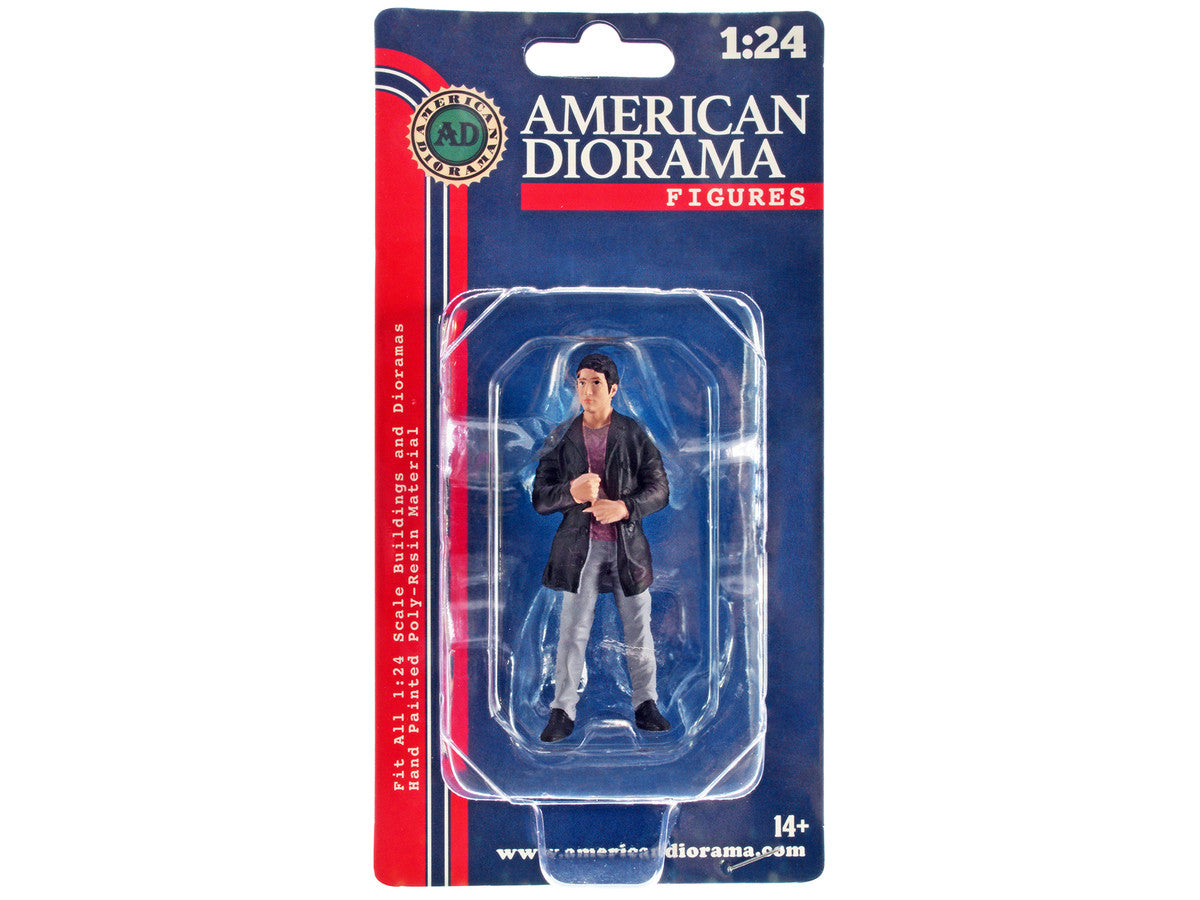 "Car Meet 3" Figurine 3 for 1/24 Scale Models by American Diorama by American Diorama