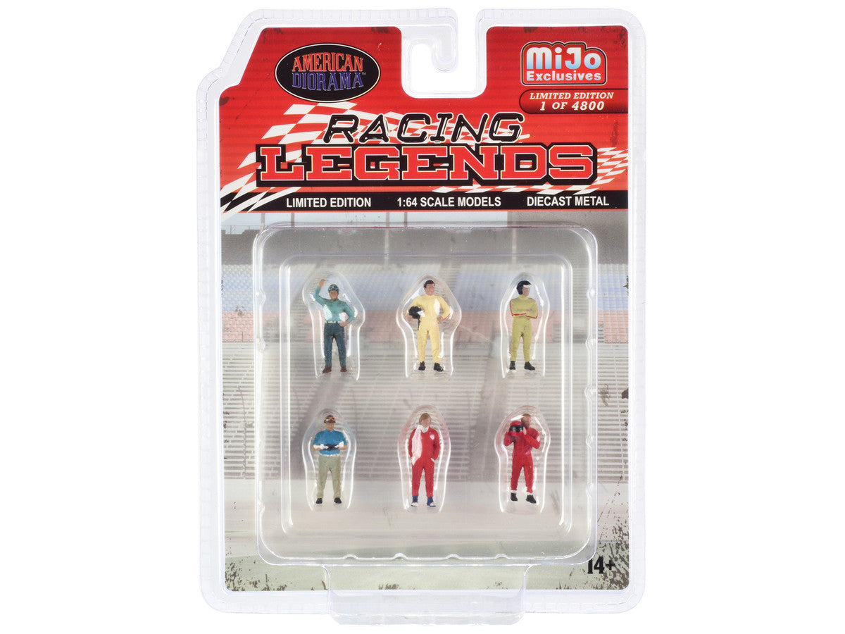 "Racing Legends" 6 piece Diecast Set (6 Driver Figures) Limited Edition to 4800 pieces Worldwide 1/64 Scale Models by American Diorama by American Diorama