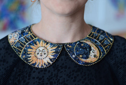 Galactic Beauty Bead Embroidery Decoration Collar Kit by Abris Art ADC-001