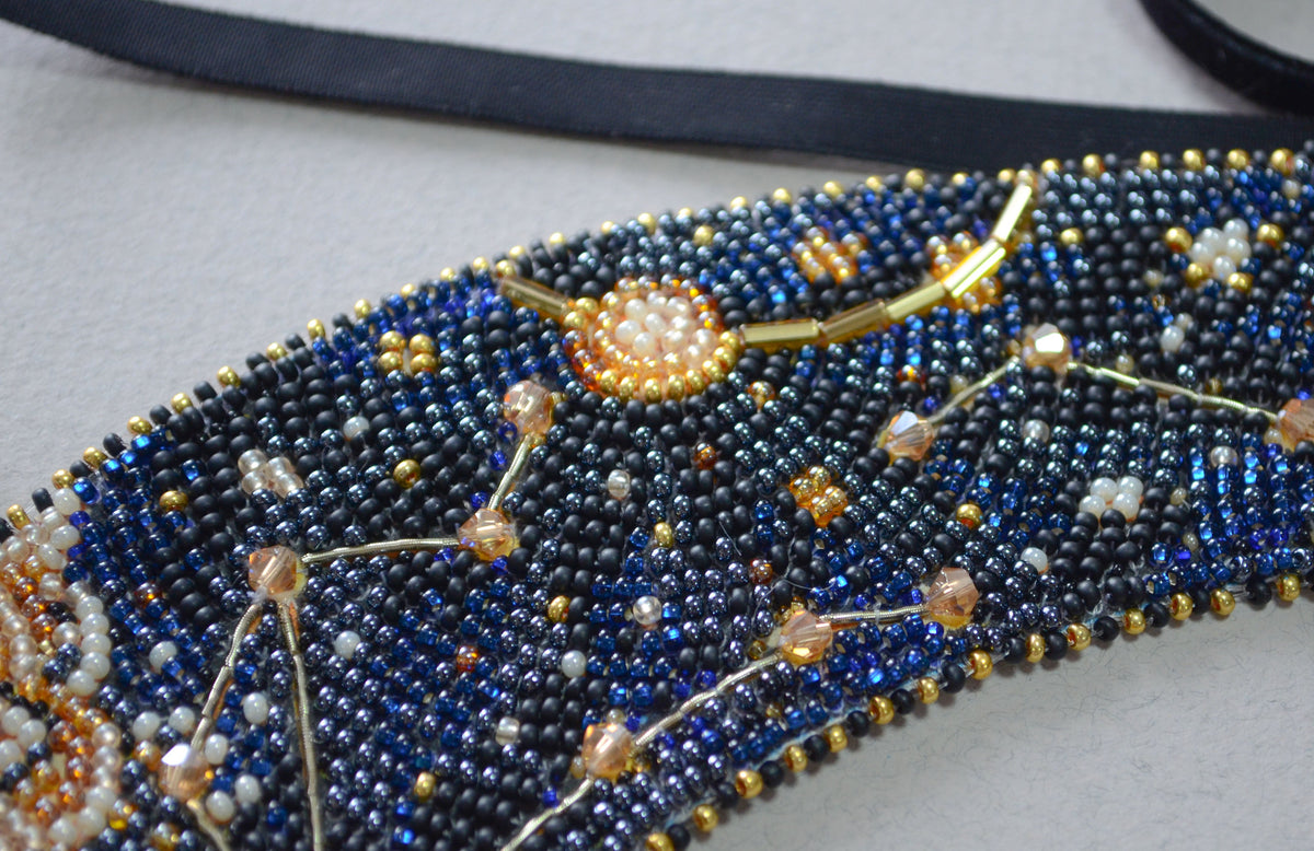 Galactic Beauty Bead Embroidery Decoration Collar Kit by Abris Art ADC-001