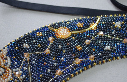 Galactic Beauty Bead Embroidery Decoration Collar Kit by Abris Art ADC-001