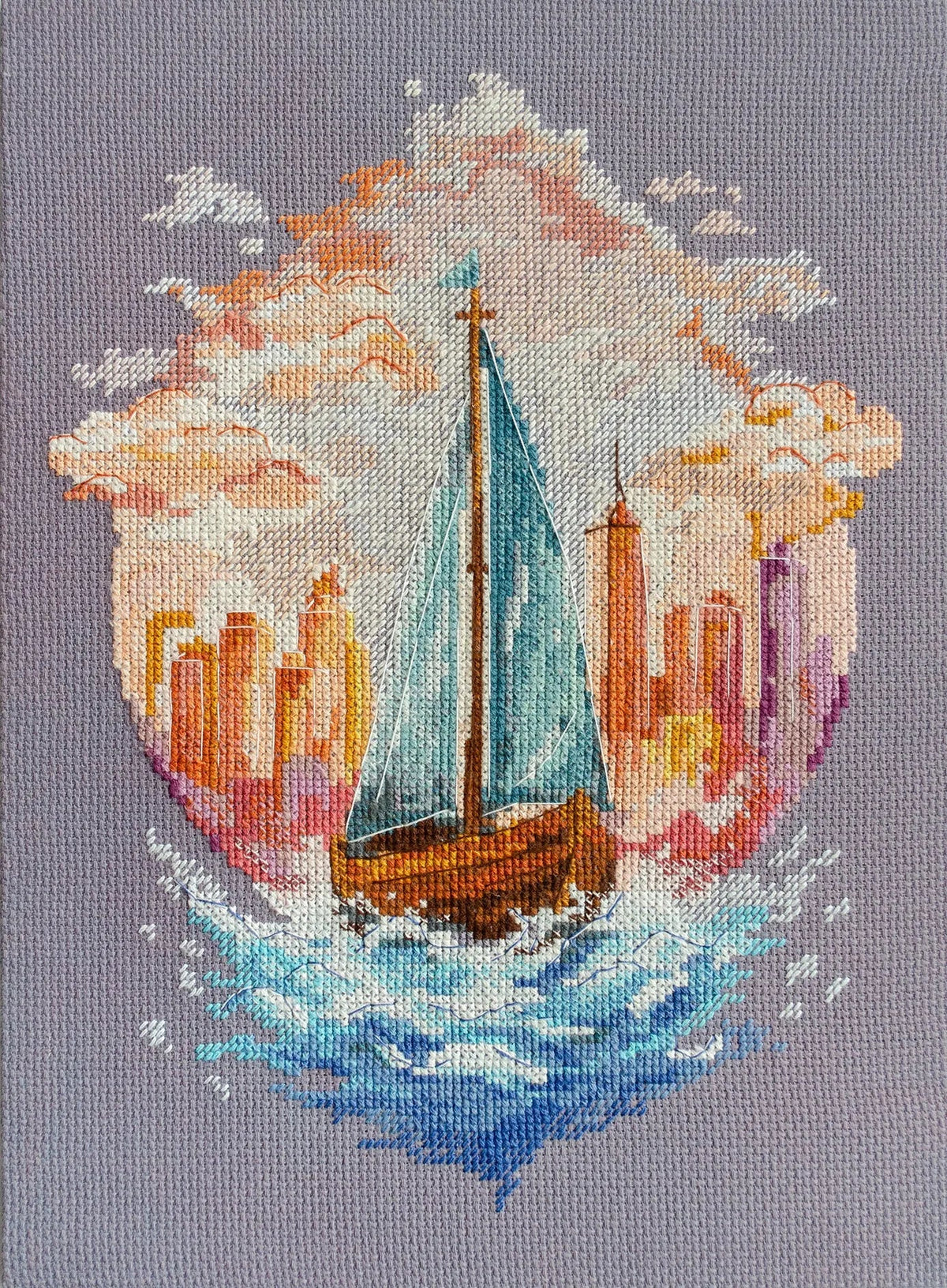On the Waves of Adventure Counted Cross-Stitch Kit by Abris Art AH-231