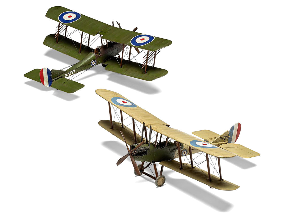 Level 2 Model Kit Royal Aircraft Factory BE2c Aircraft with 2 Scheme Options 1/72 Scale Plastic Model Kit by Airfix by Airfix