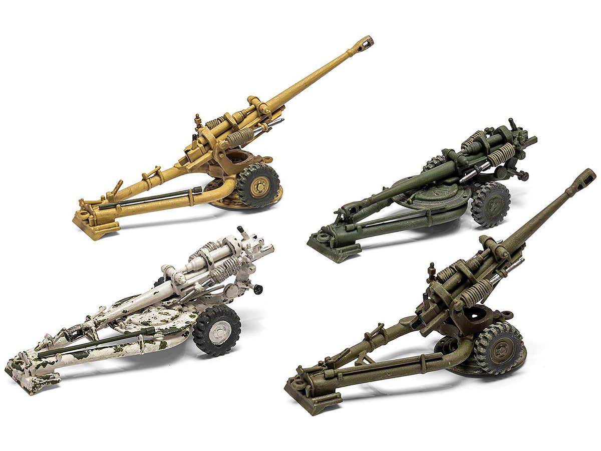 Level 1 Model Kit British 105mm Light Field Gun with 3 Scheme Options 1/76 Scale Plastic Model Kit by Airfix by Airfix