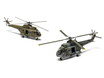 Level 2 Model Kit Westland Puma HC.1 Helicopter with 2 Scheme Options 1/72 Plastic Model Kit by Airfix by Airfix